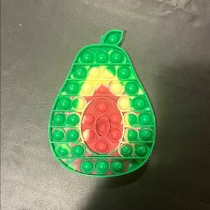 Avocado Pop It Fidget Toy - Green, Red, Yellow